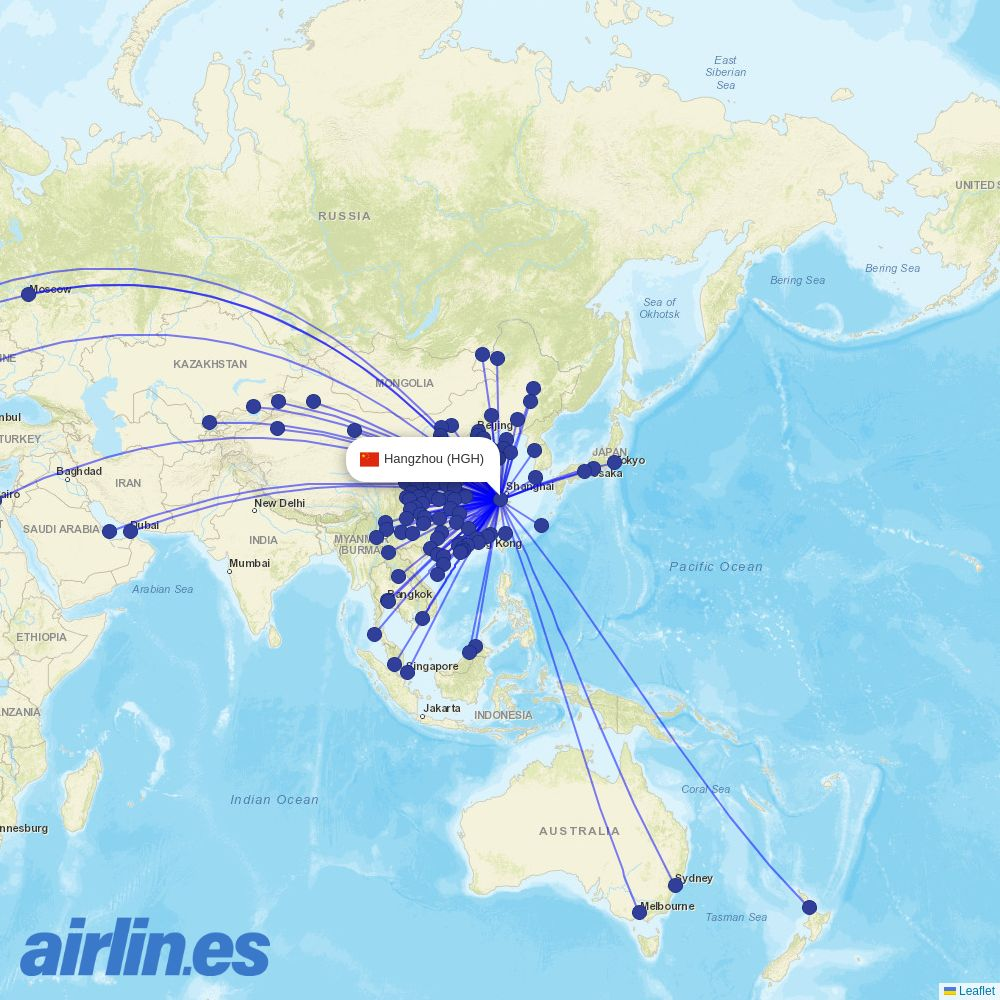 AirAsia X at HGH route map