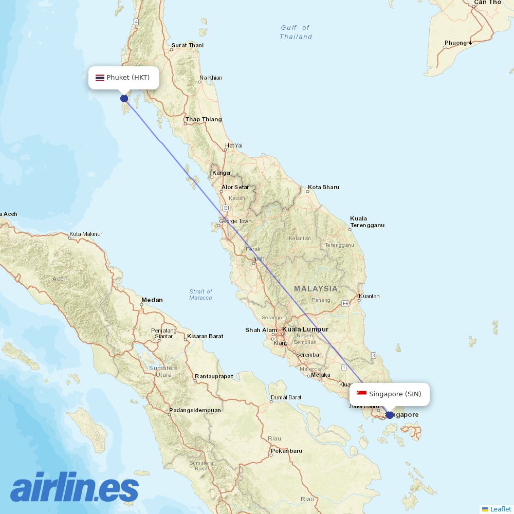 Scoot at HKT route map