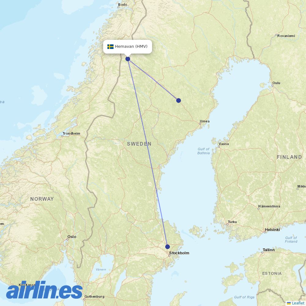 PopulAir at HMV route map
