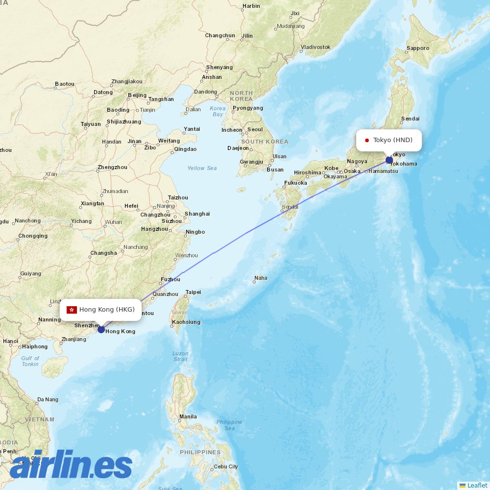 HK Express at HND route map