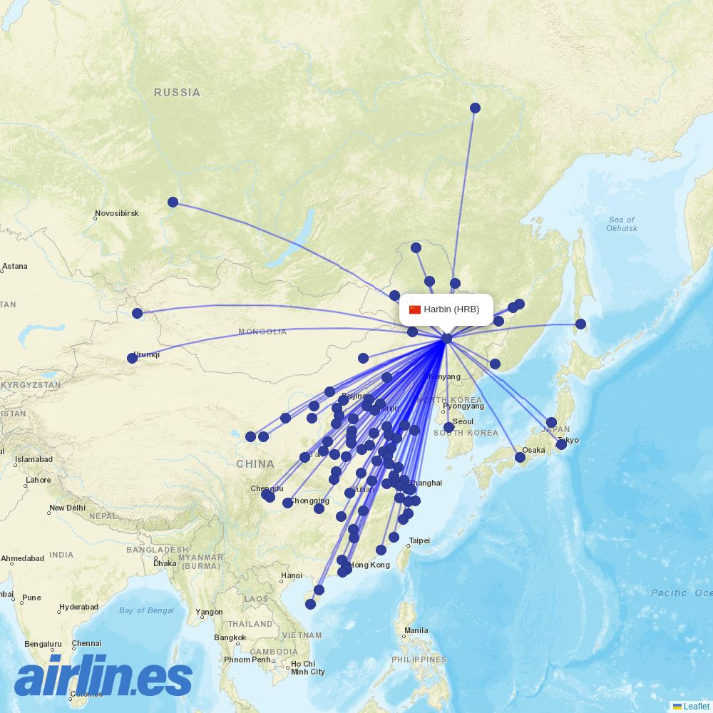 Yakutia at HRB route map
