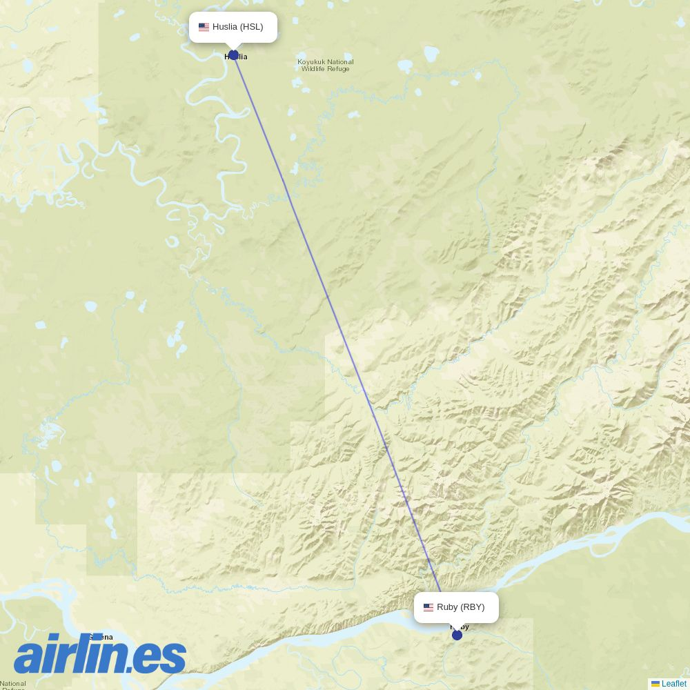 Everts Air at HSL route map