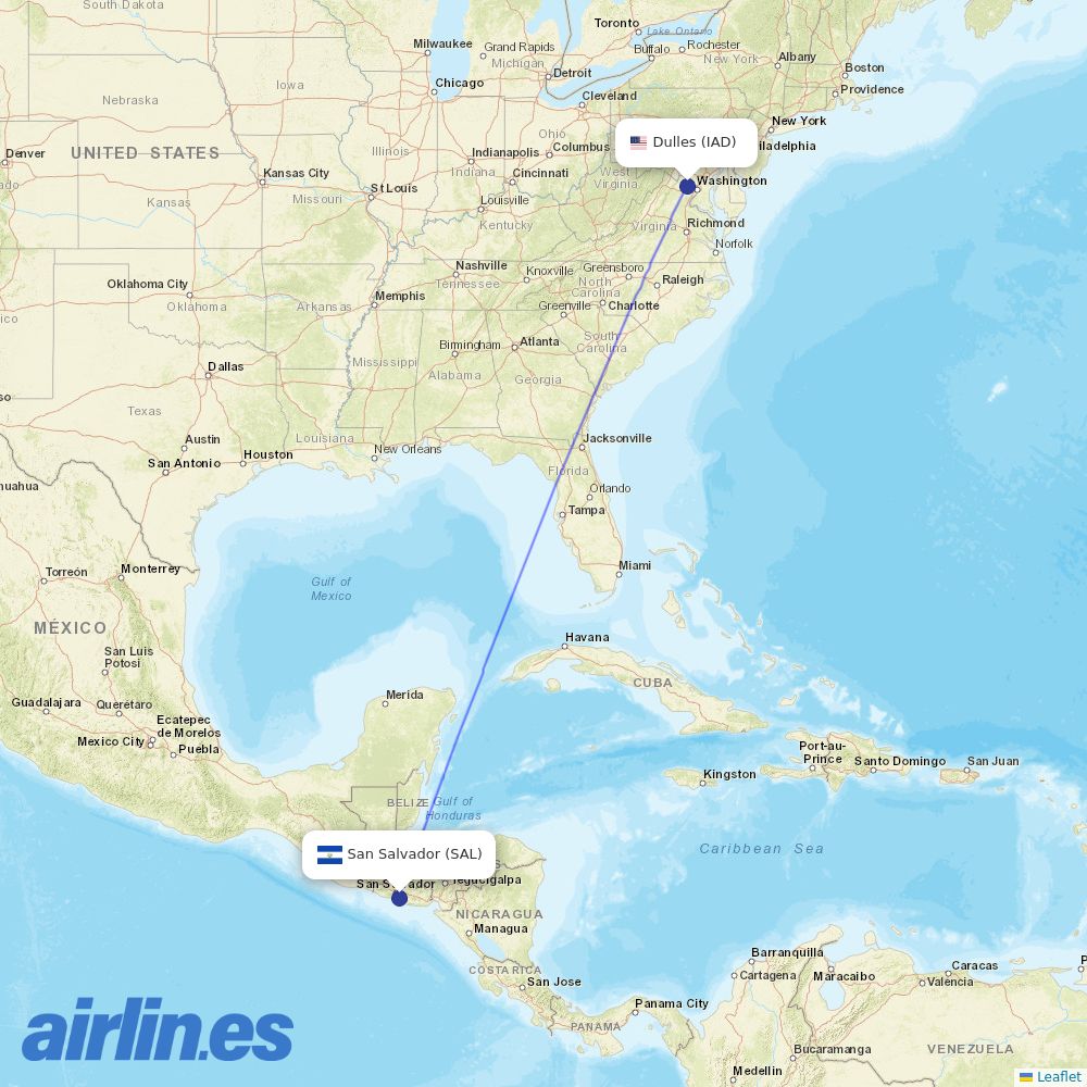 Volaris at IAD route map