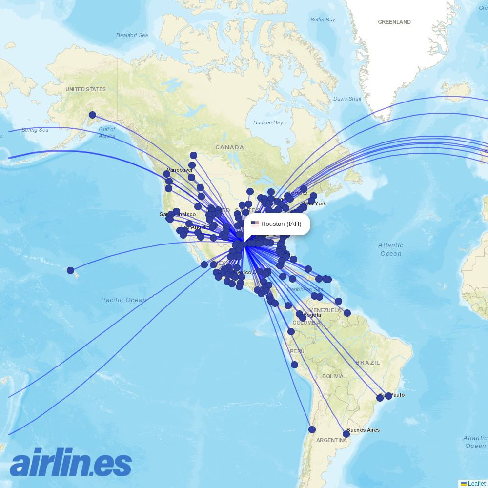 Zipair at IAH route map