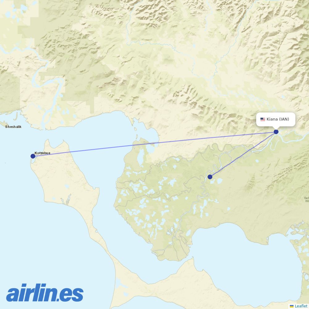 Easy Fly Express from Bob Baker Memorial Airport destination map