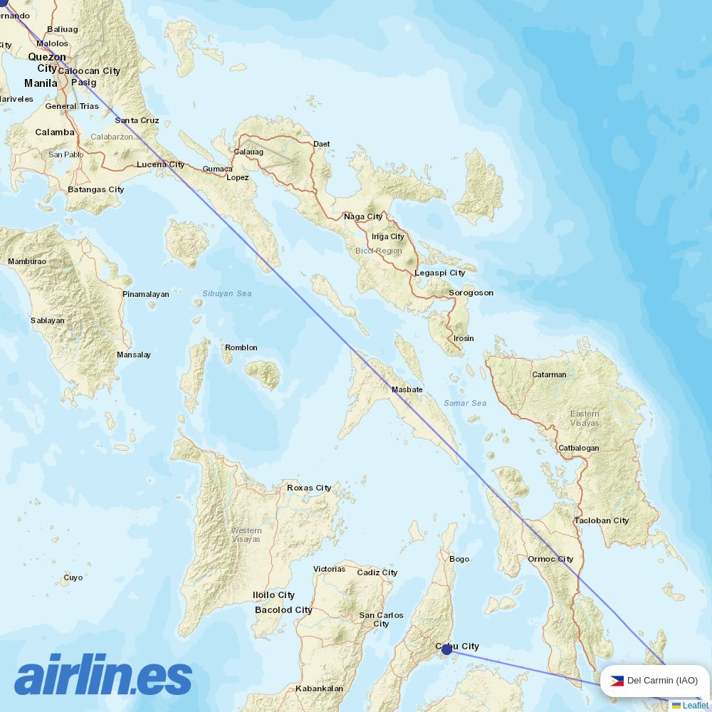 Sunlight Air at IAO route map