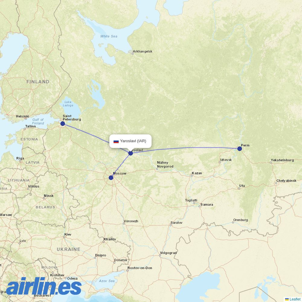 RusLine at IAR route map