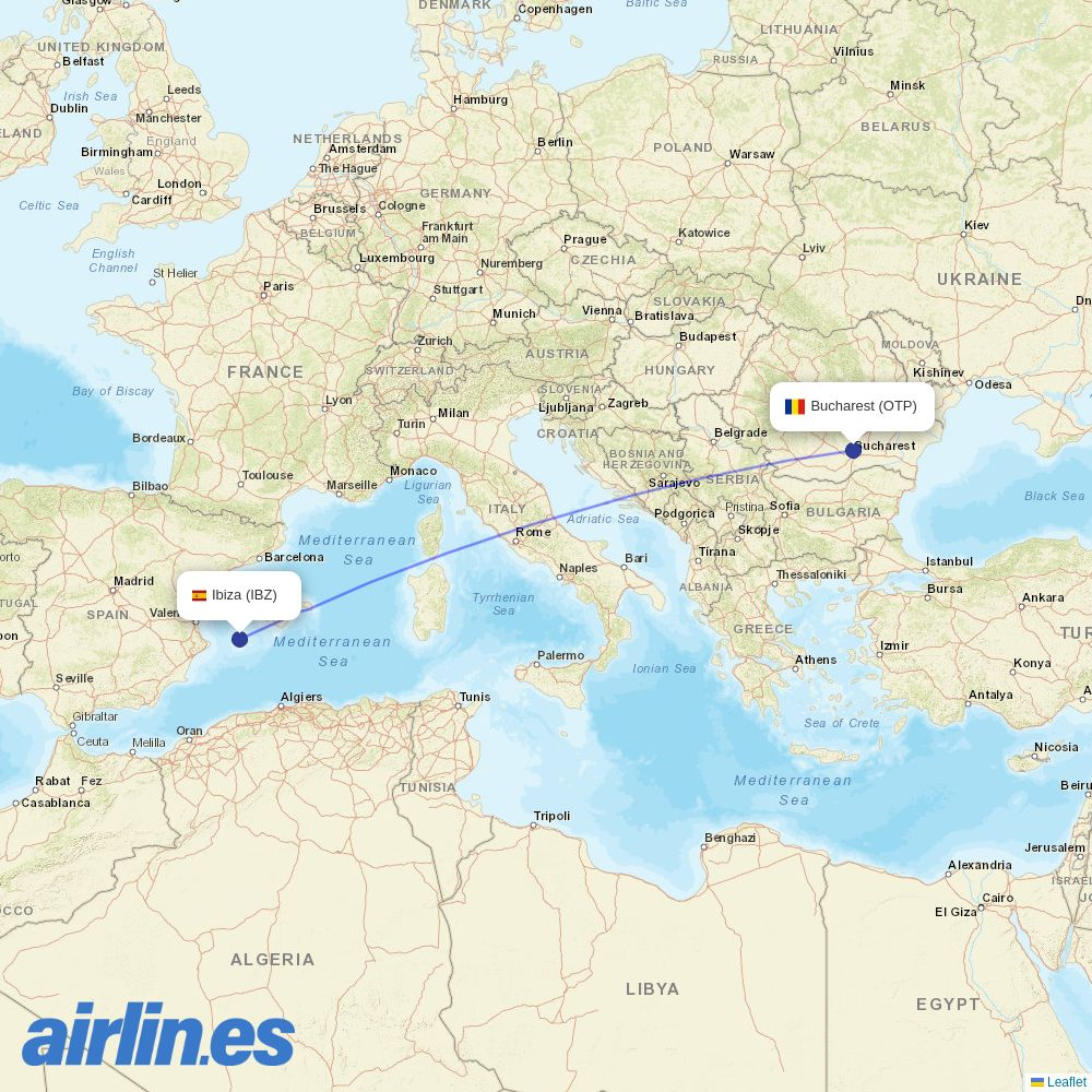Animawings from Ibiza Airport destination map