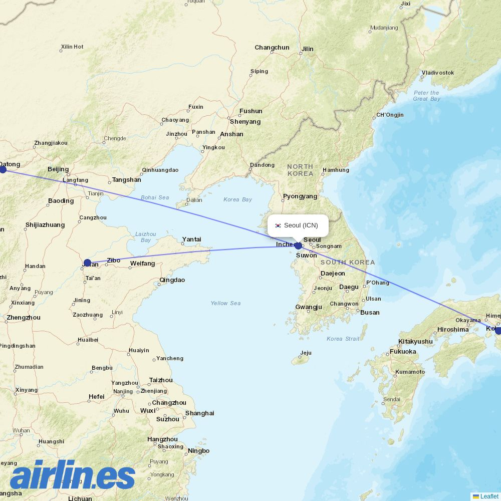 Aero K at ICN route map