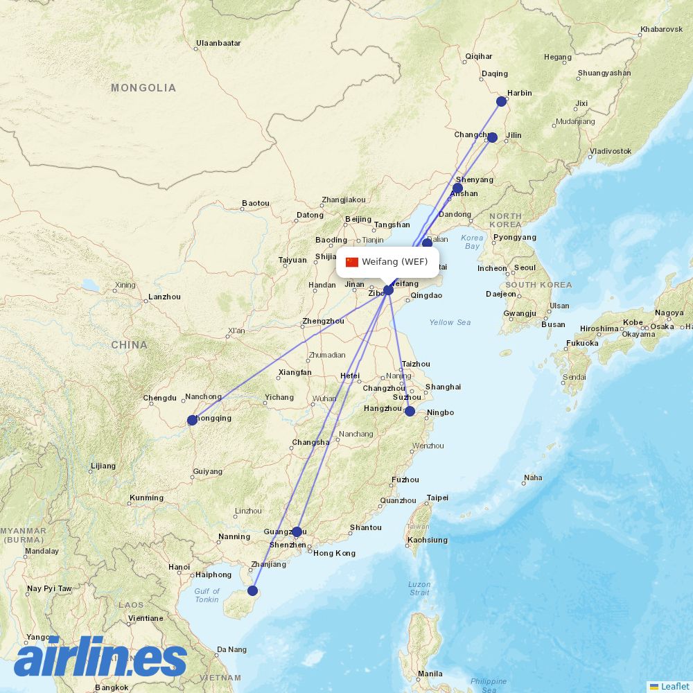 Air Premia at ICN route map