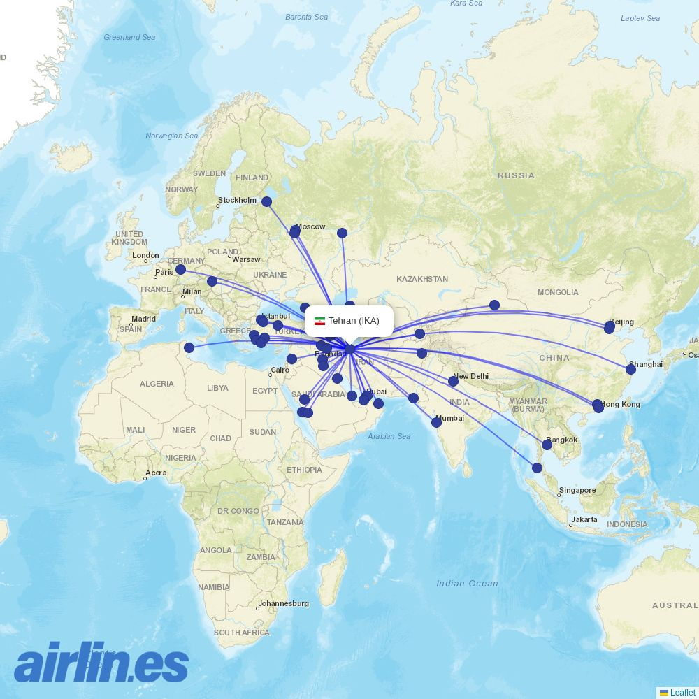 Sepehran at IKA route map