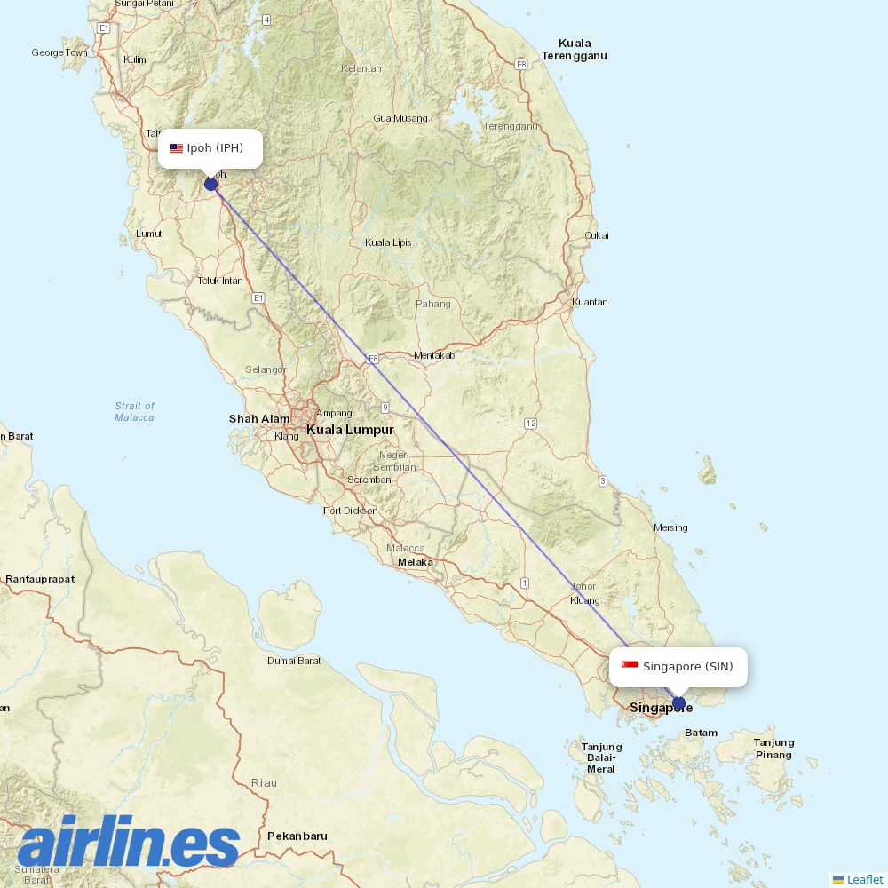 Scoot at IPH route map