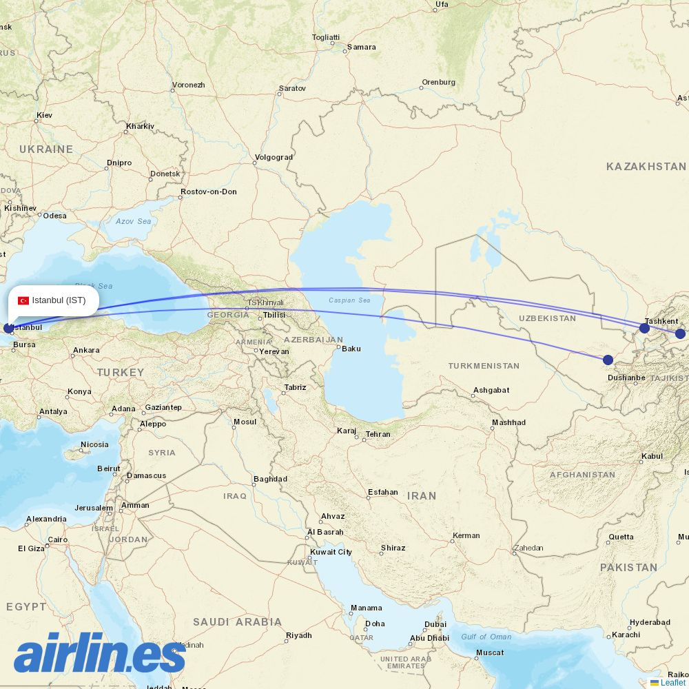 Centrum Air at IST route map