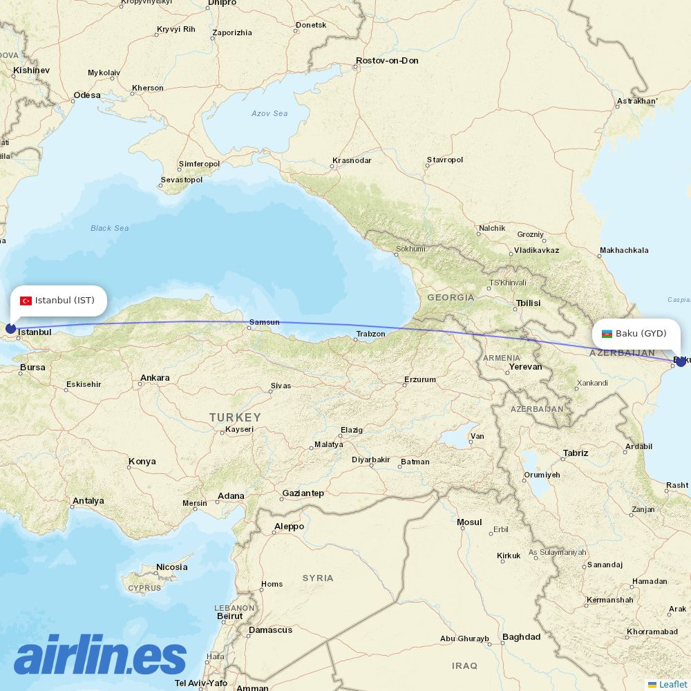 AZAL at IST route map