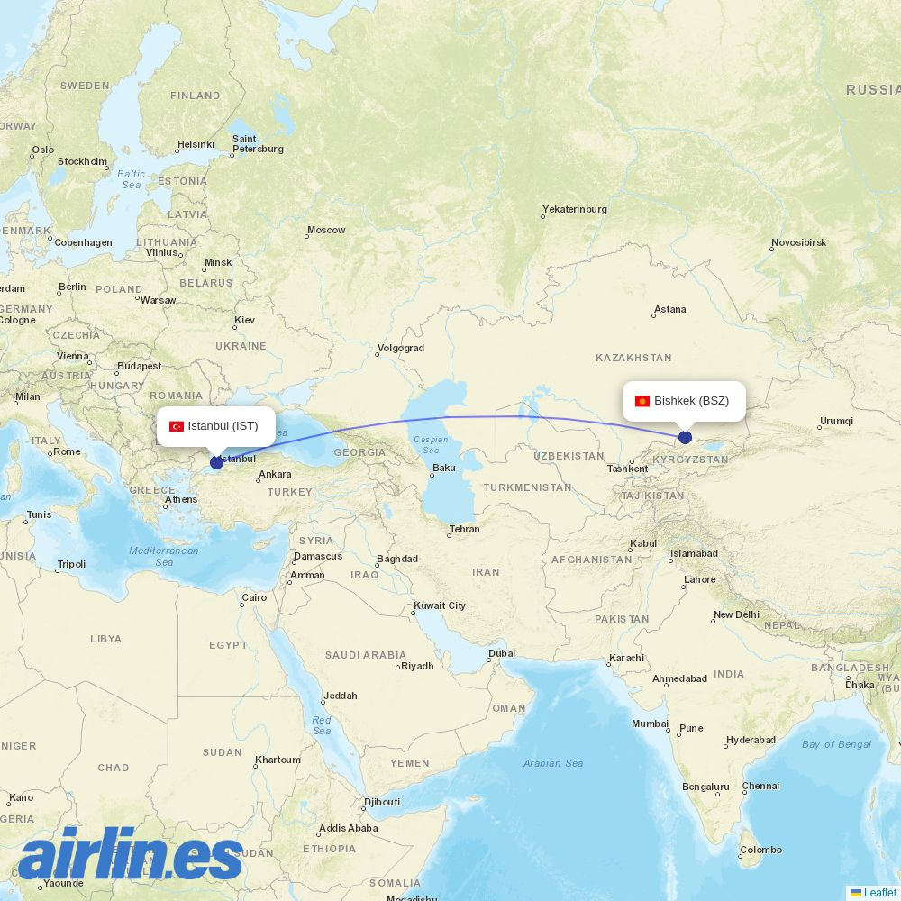 Avia Traffic Company at IST route map