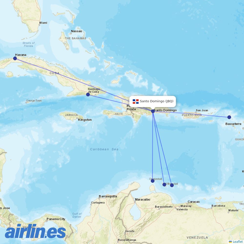 Air Century at JBQ route map