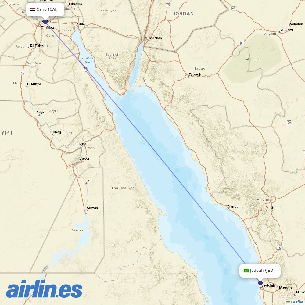 Nile Air at JED route map