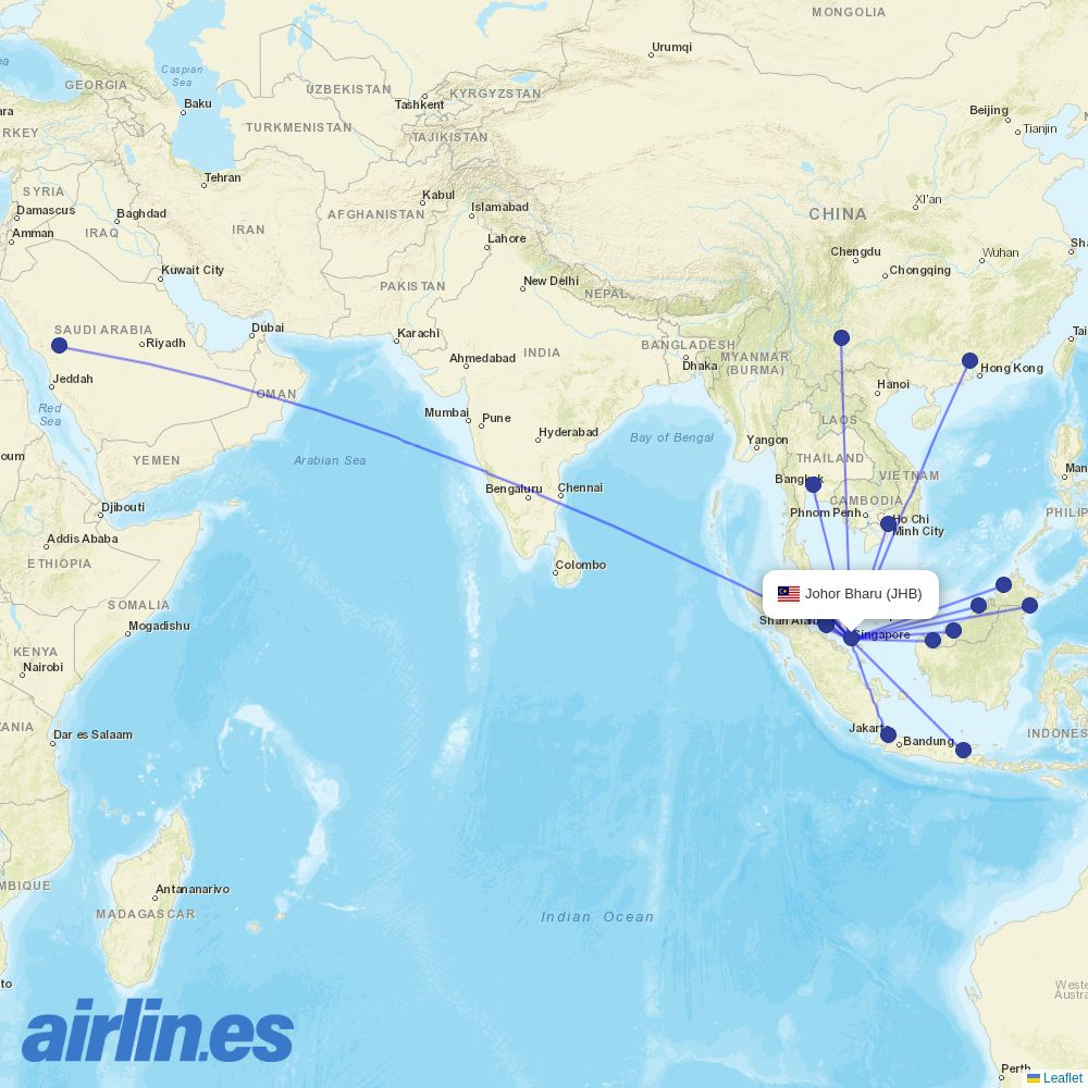 Firefly at JHB route map