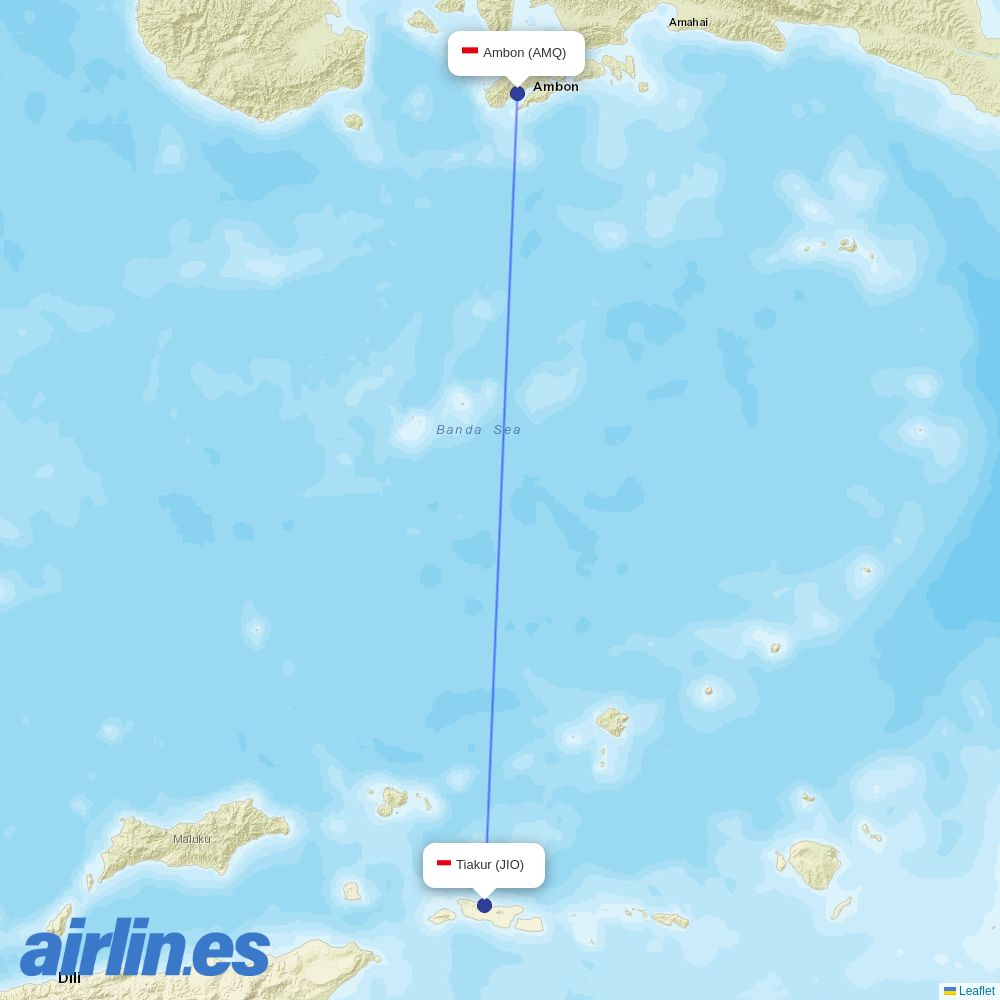 Trigana Air at JIO route map