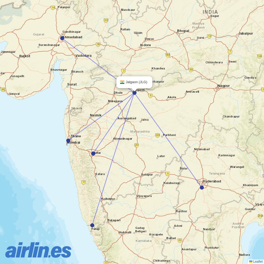 Fly91 at JLG route map