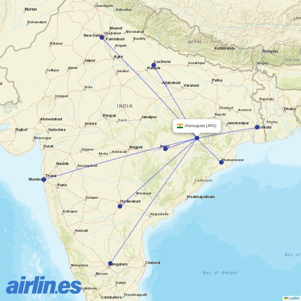Star Air at JRG route map