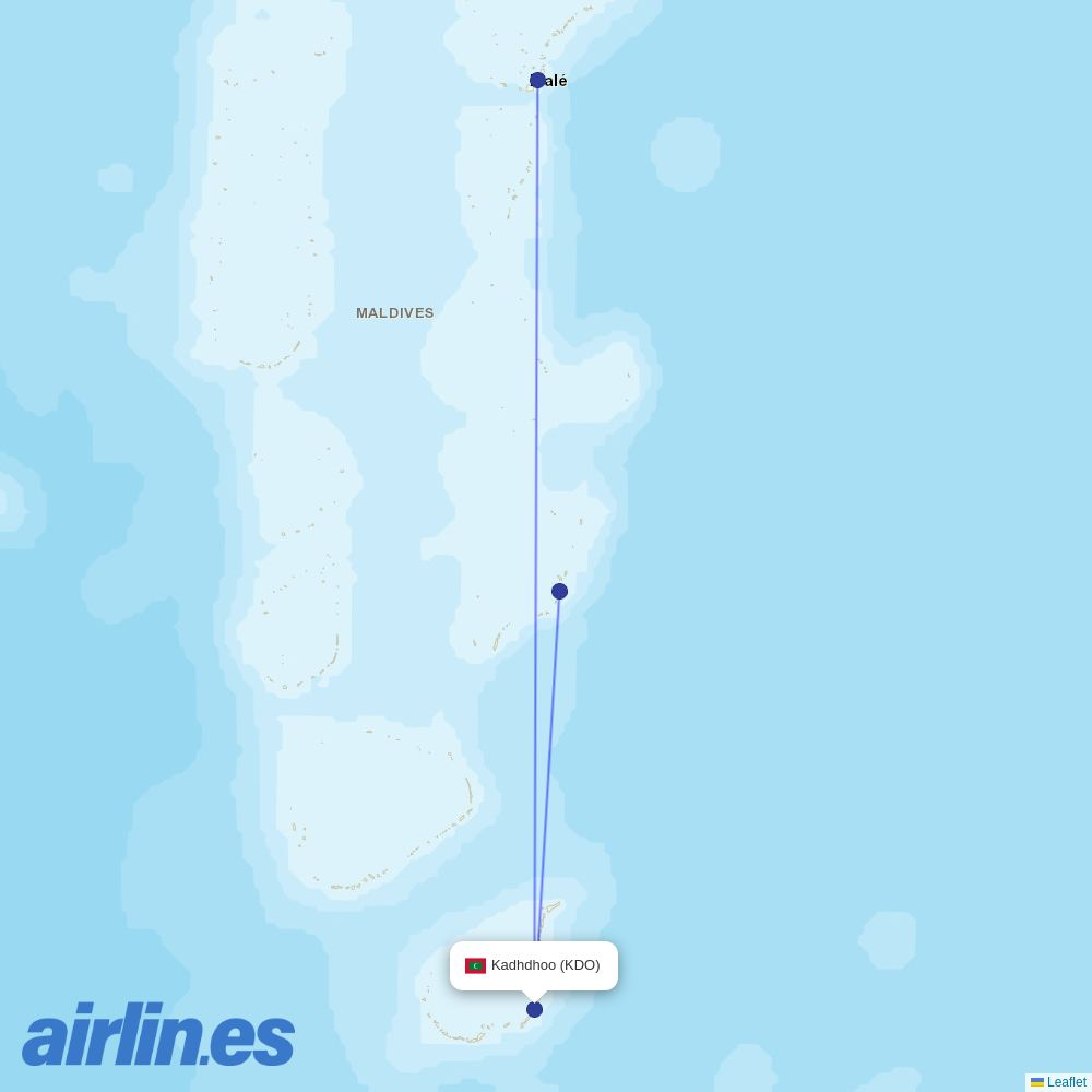 Maldivian at KDO route map