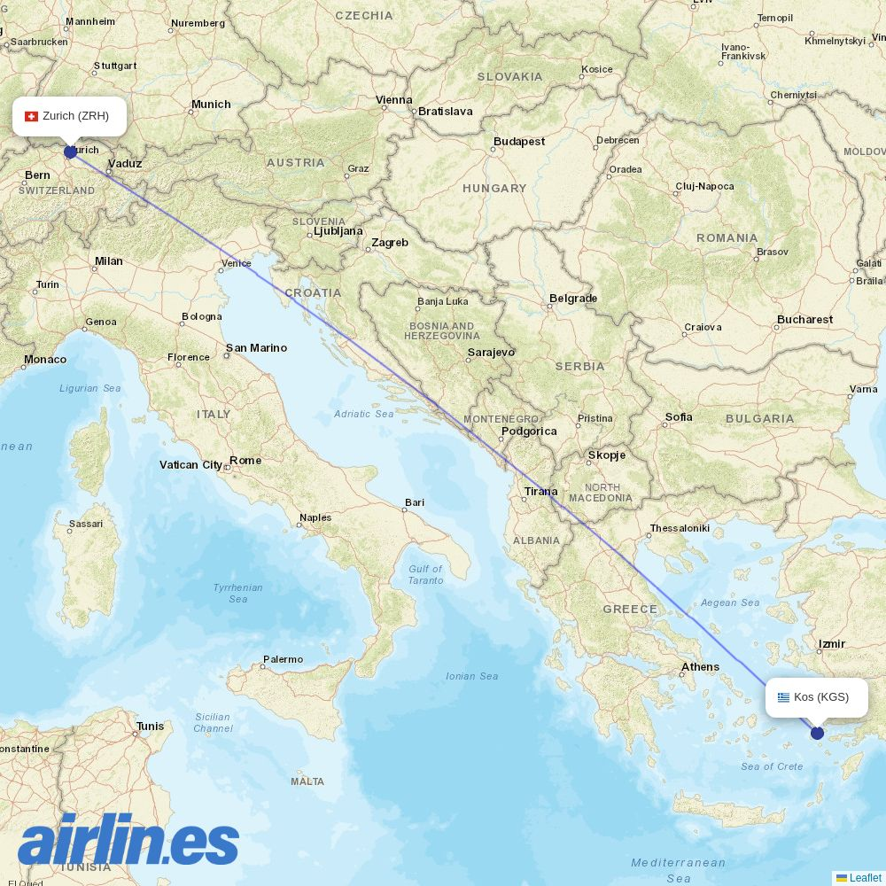 Comlux Aruba at KGS route map