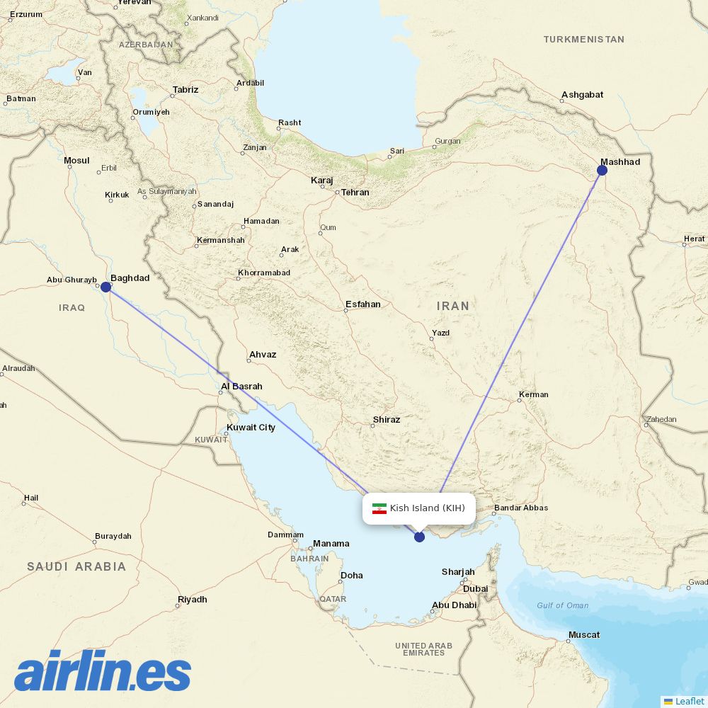 Sepehran at KIH route map
