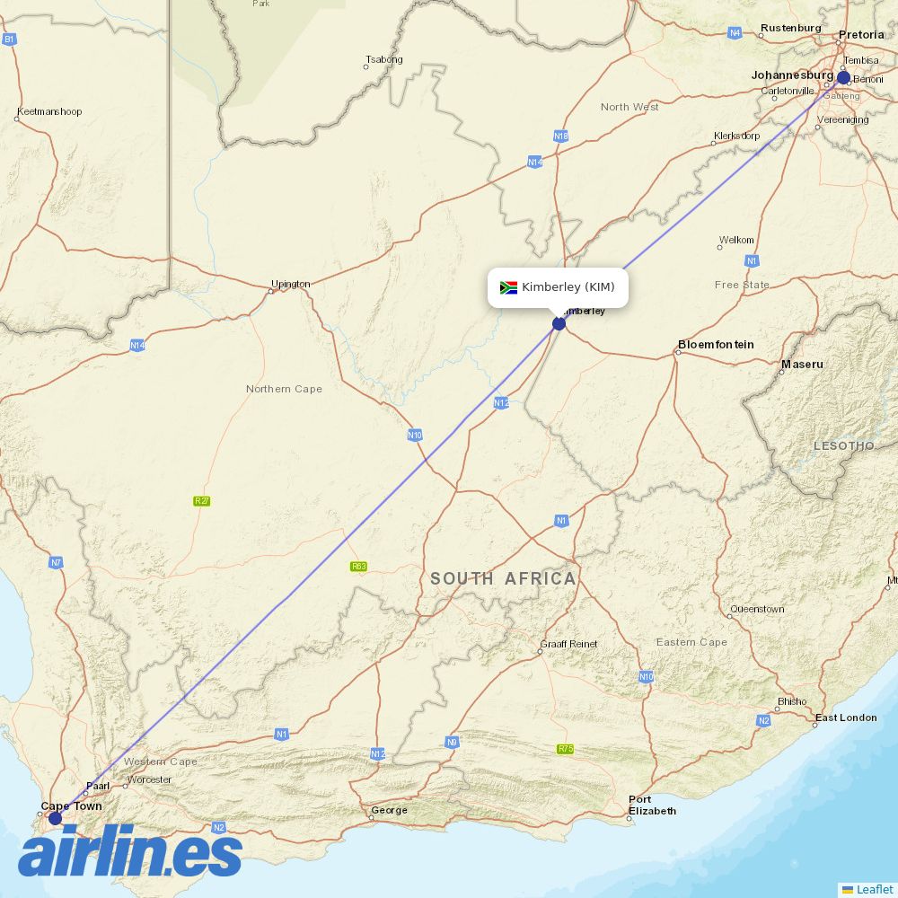 CemAir at KIM route map
