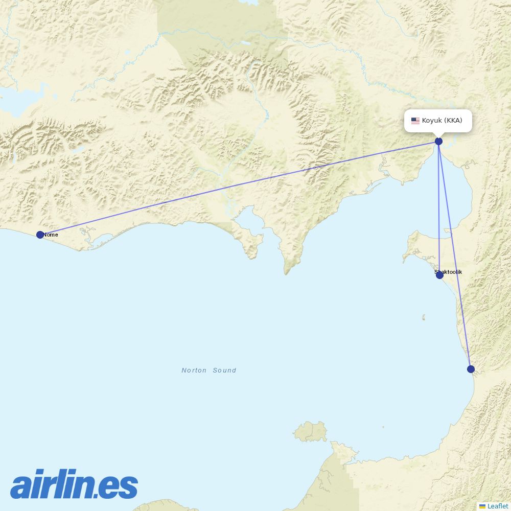 Easy Fly Express at KKA route map
