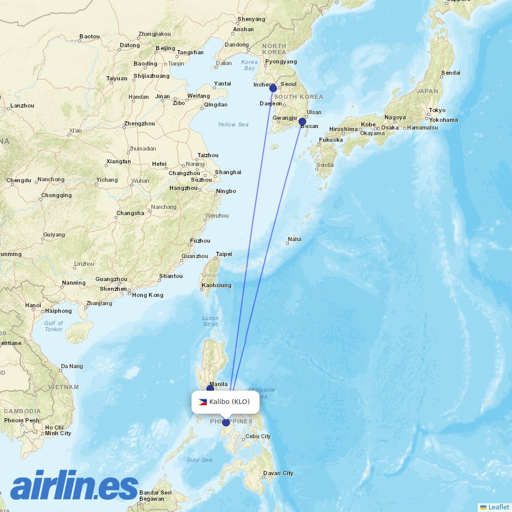 Philippines AirAsia at KLO route map