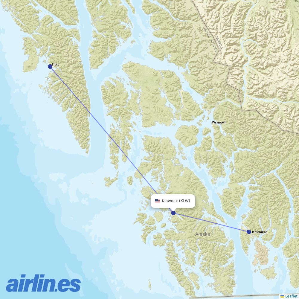 Air Excursions from Klawock Airport destination map
