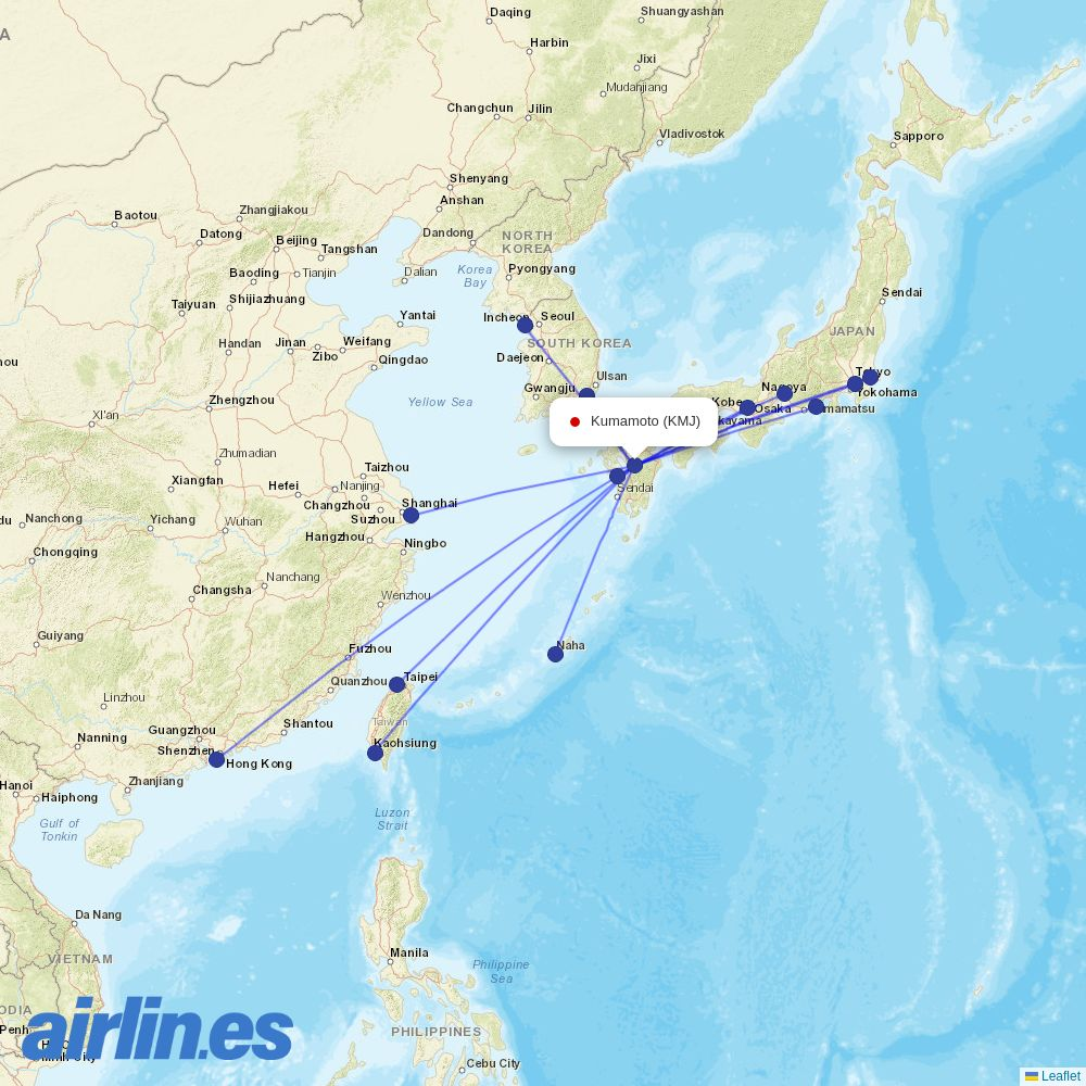 Starlux at KMJ route map