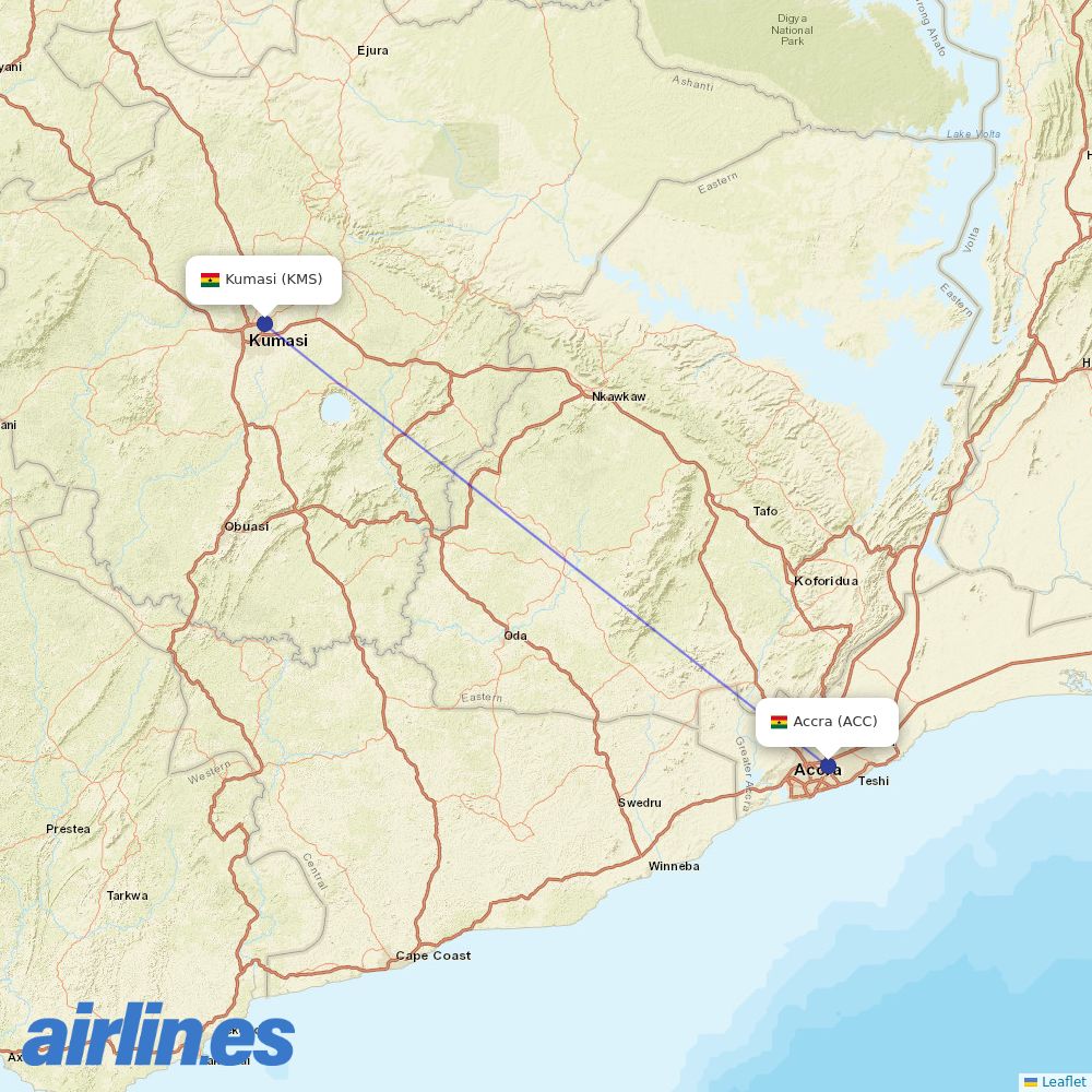 AWA at KMS route map