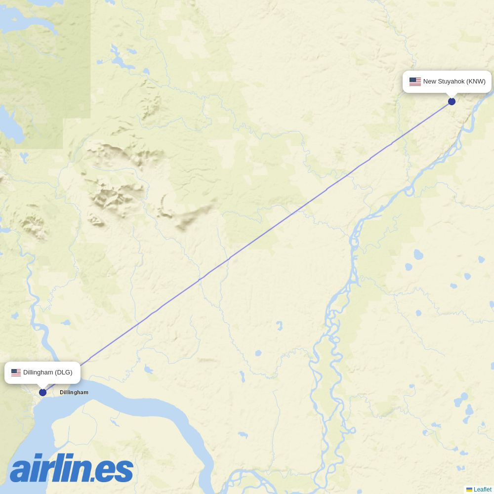 Sky Gabon at KNW route map