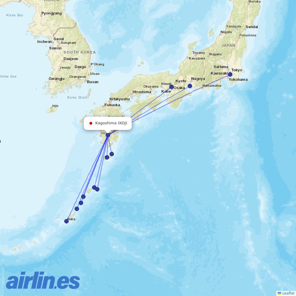 ANA at KOJ route map