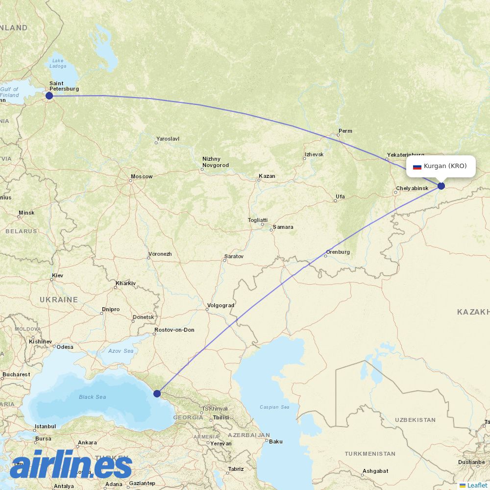 Ikar from Kurgan destination map