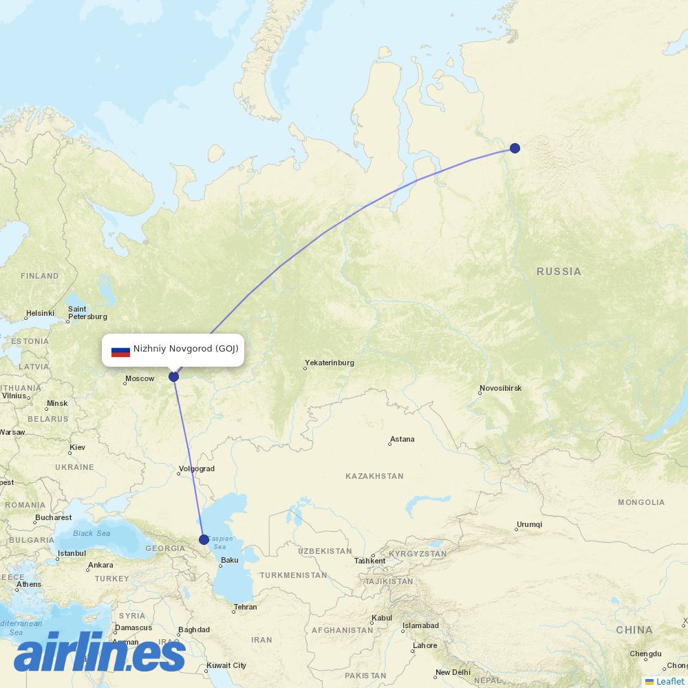 NordStar at KRR route map