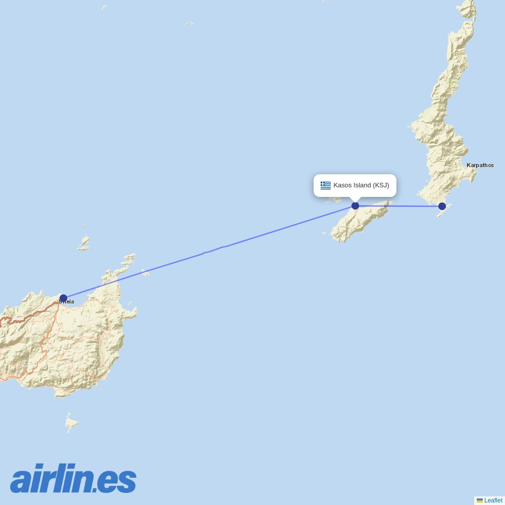Olympic Air at KSJ route map