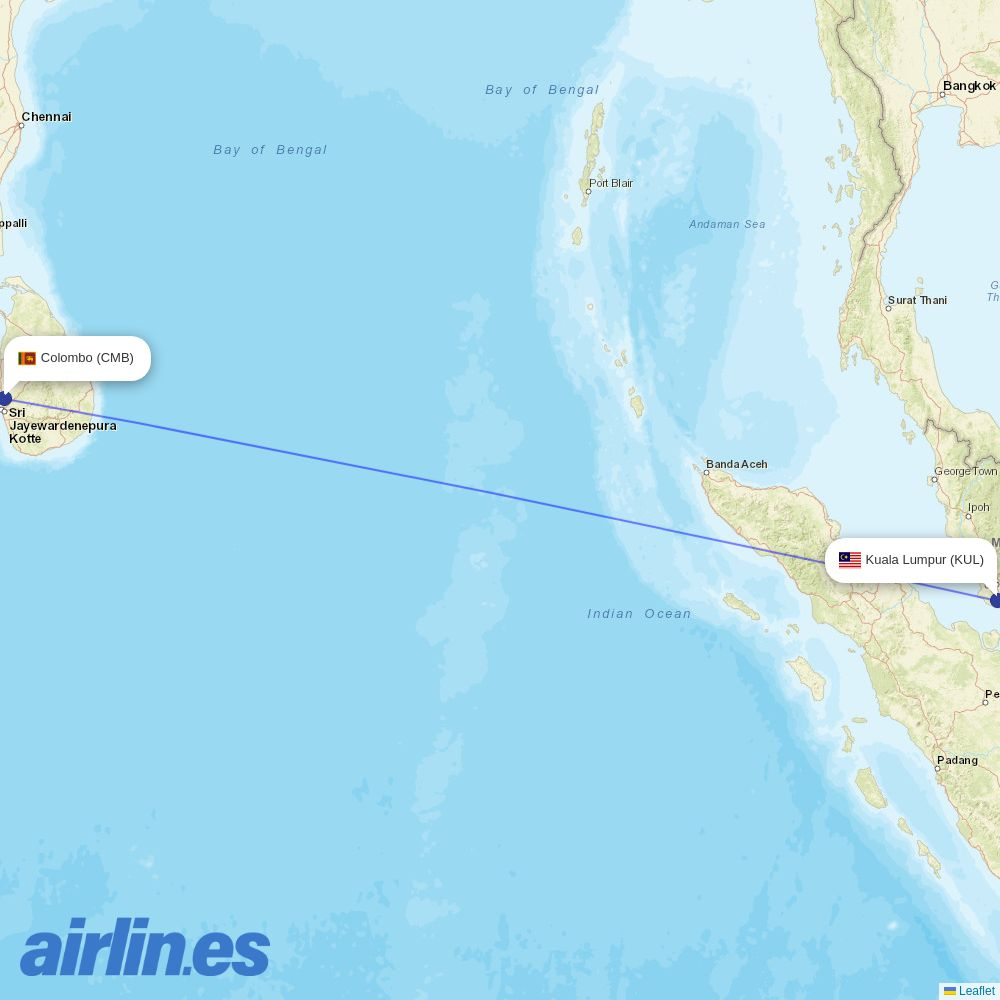 FitsAir at KUL route map