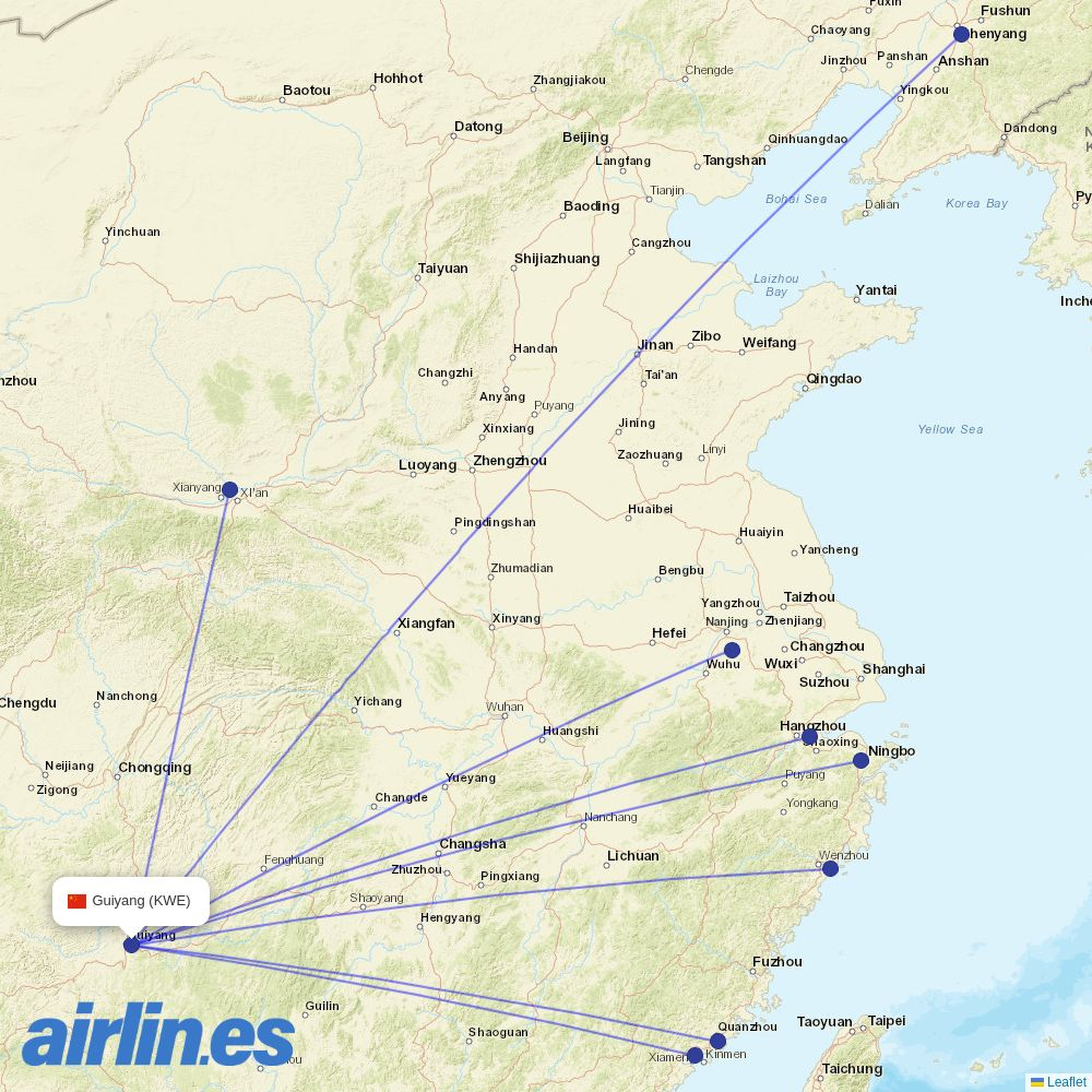 Air Changan at KWE route map