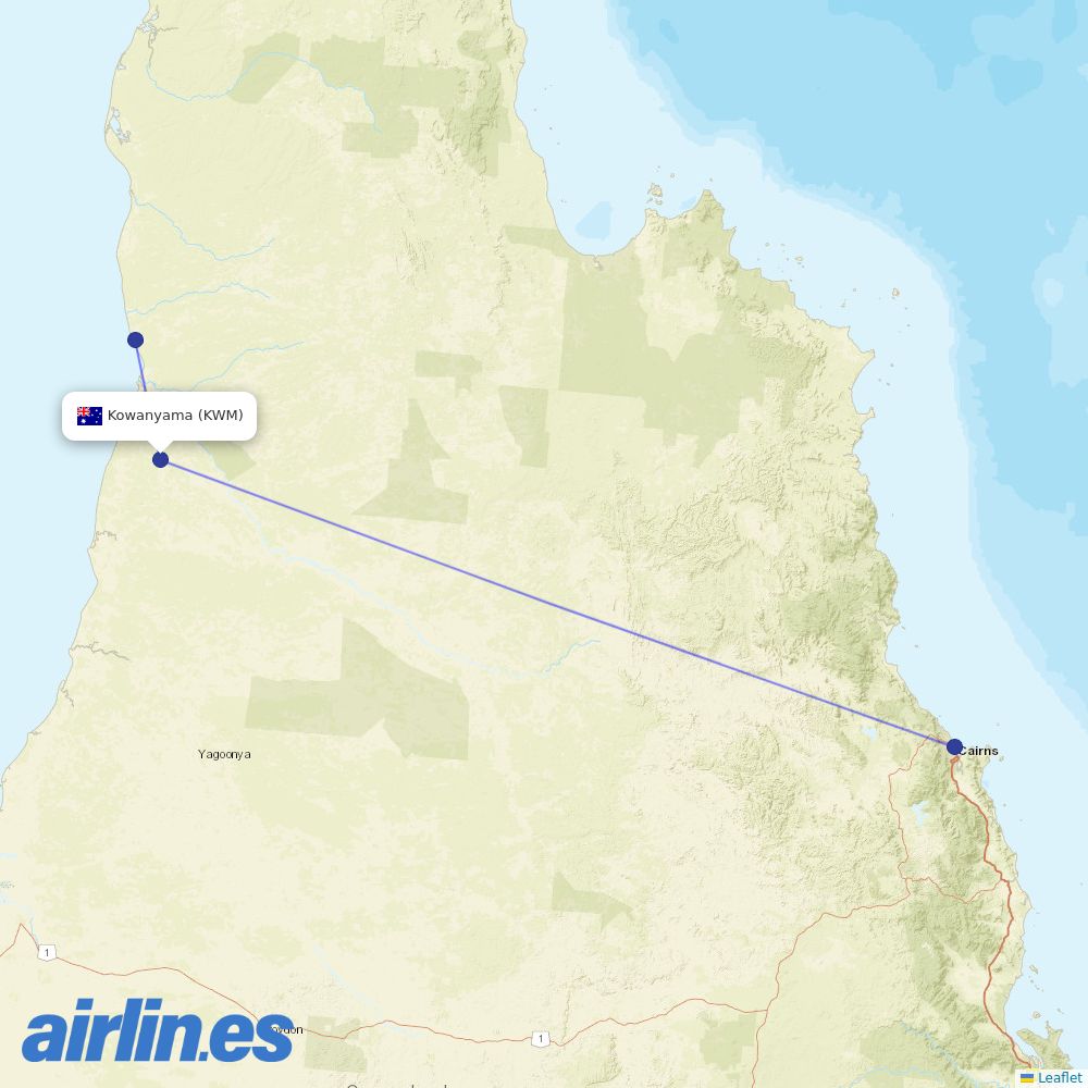 Skytrans at KWM route map