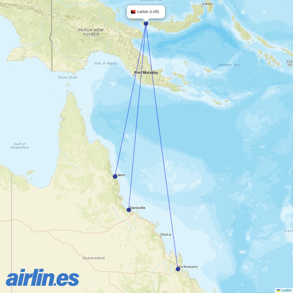 Skytrans from Lablab destination map