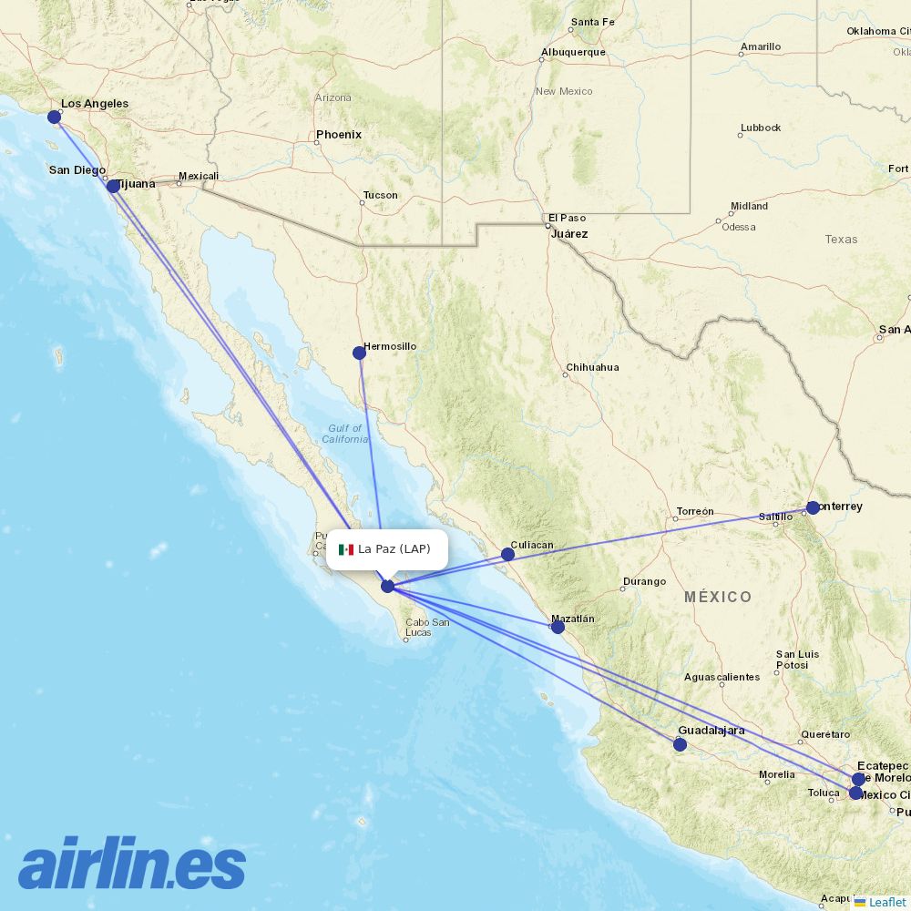 TAR Aerolineas at LAP route map
