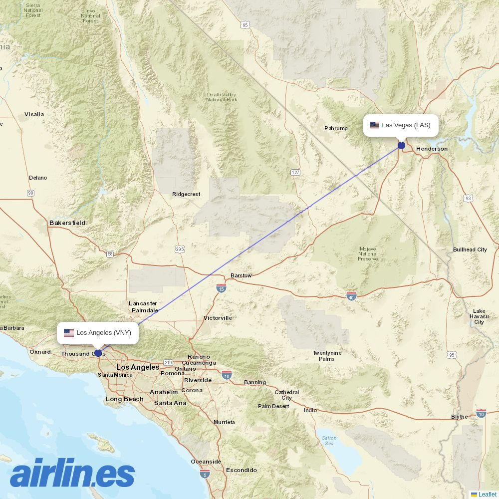 Nok Mini from Harry Reid International Airport destination map