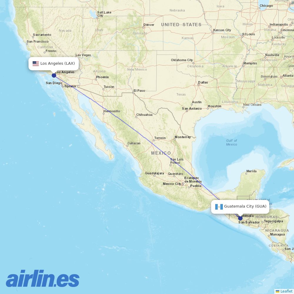 Volaris at LAX route map