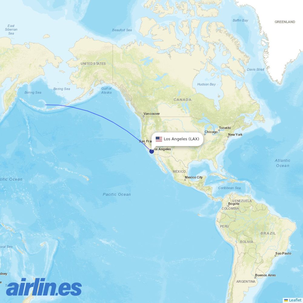Air Premia at LAX route map