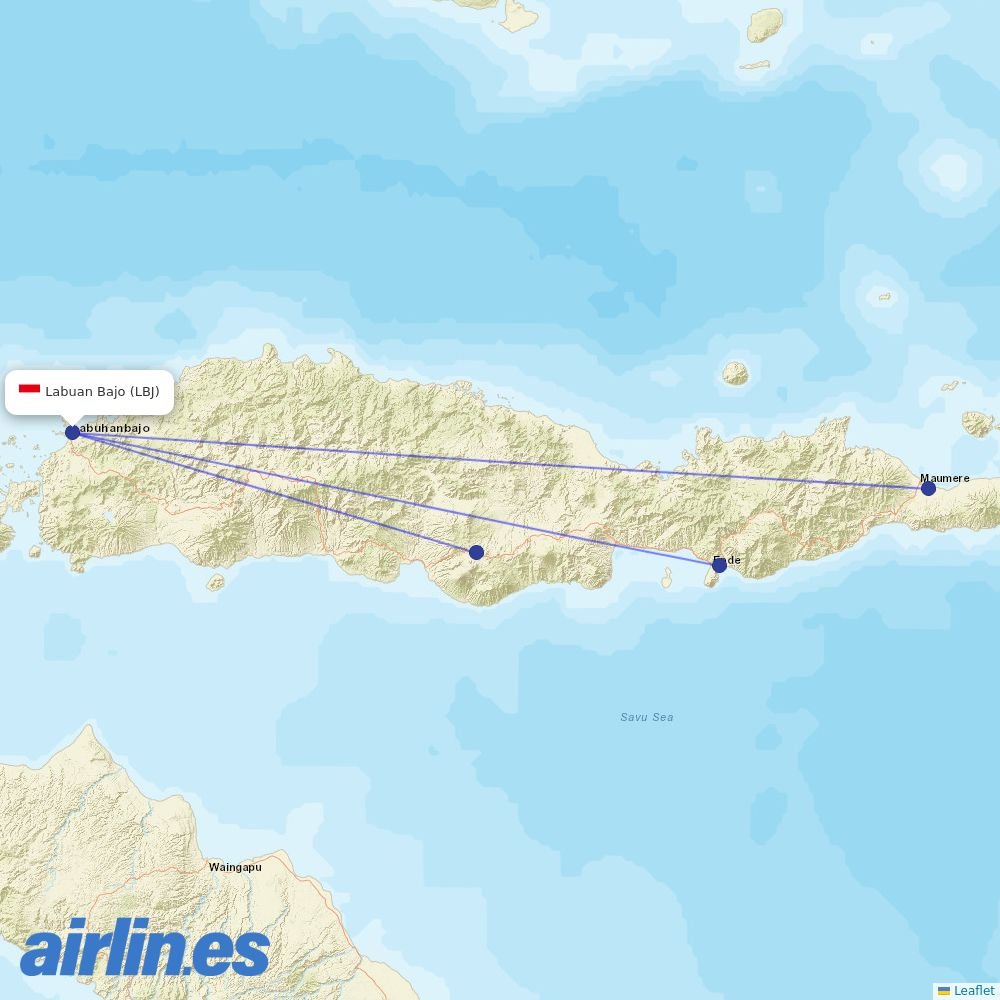 Wings Air at LBJ route map