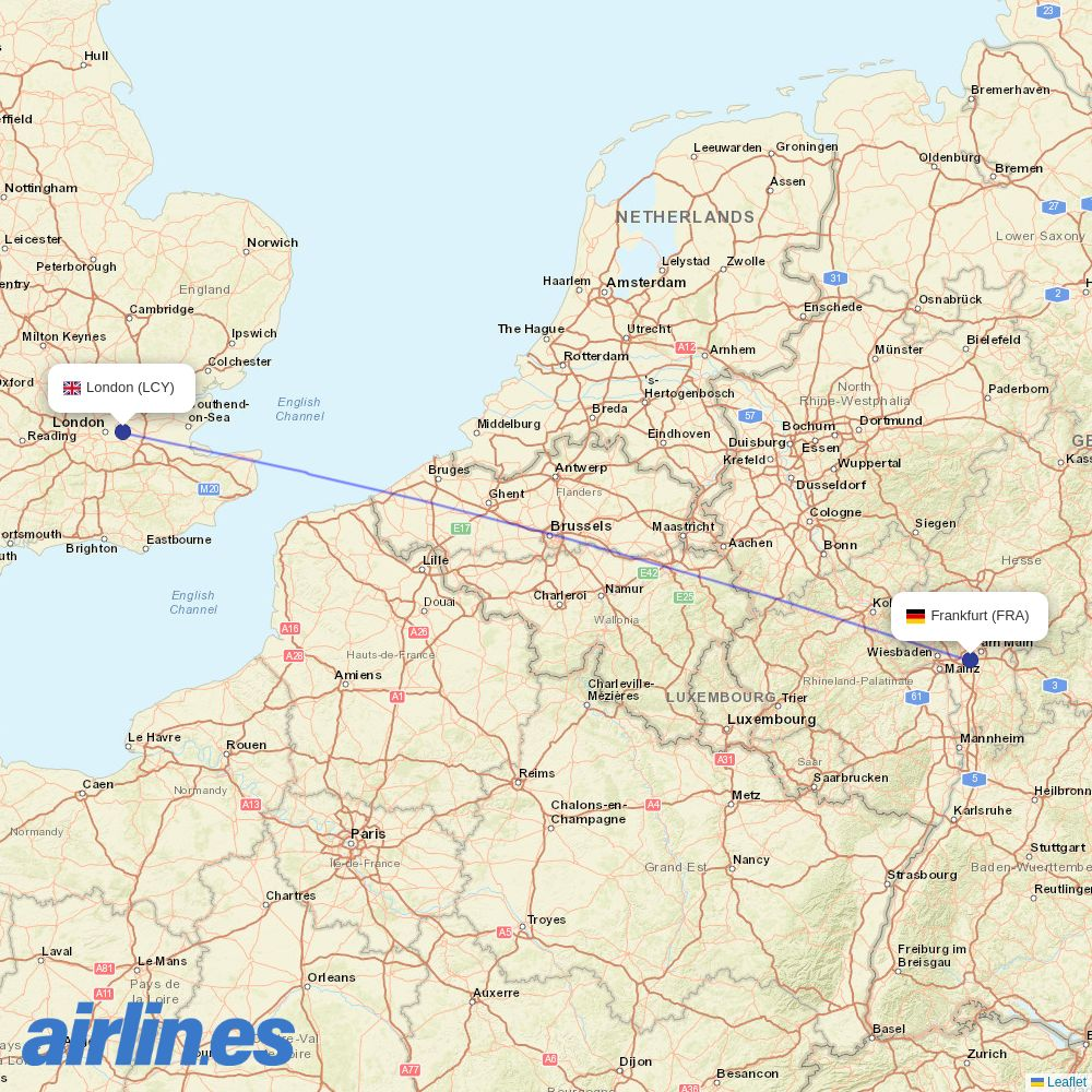 Air Dolomiti at LCY route map