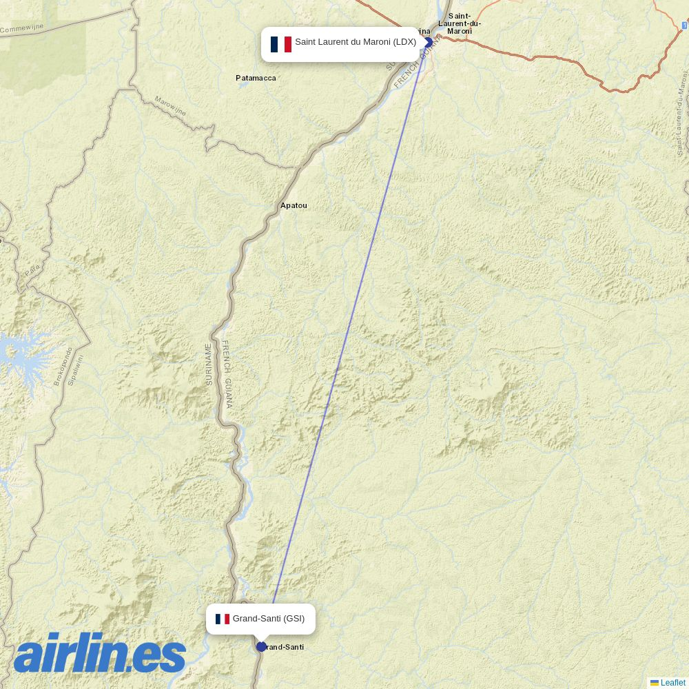 GoAir at LDX route map